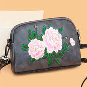 Buddha Stones Peony Pomegranate Flowers Su Embroidery Journey Shopping Purse Shoulder Bag Crossbody Bag Crossbody Bag&Shoulder Bag BS 28