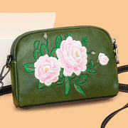 Buddha Stones Peony Pomegranate Flowers Su Embroidery Journey Shopping Purse Shoulder Bag Crossbody Bag Crossbody Bag&Shoulder Bag BS 18