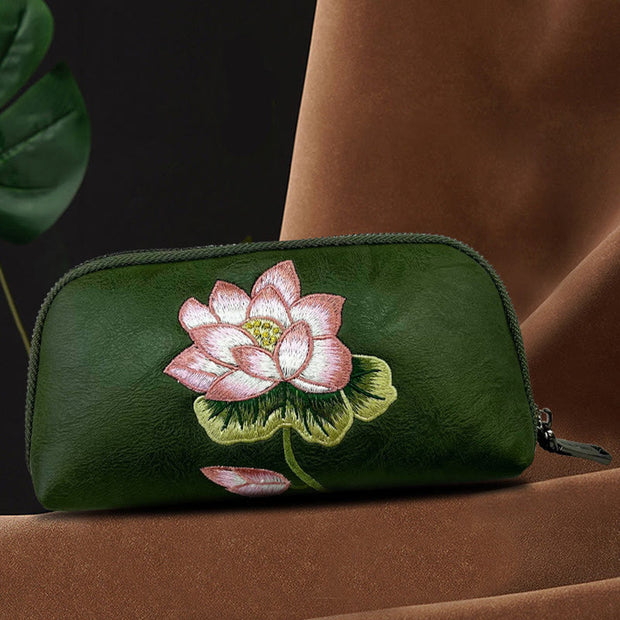 Buddha Stones Lotus Su Embroidery Journey Shopping Purse Handbag Wallet&Handbags BS main