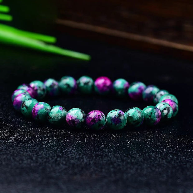 Buddha Stones Ruby Zoisite Connection Bracelet