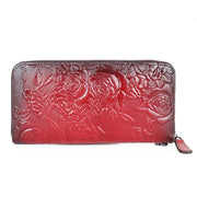 Buddha Stones Retro Rose Printed Leather Bag Journey Shopping Purse Handbag