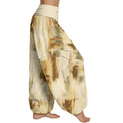 Buddha Stones Tie Dye Pattern Design Women's Elastic Waist Harem Pants Women's Harem Pants BS 6