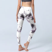 Buddha Stones White Black Bamboo Exercise Leggings Women's Yoga Pants - image 5