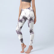 Buddha Stones White Black Bamboo Exercise Leggings Women's Yoga Pants - White - US18，UK/AU22，EU50 (4XL) - image 1