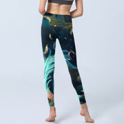 Buddha Stones Mountains Phoenix Feather Exercise Leggings Women's Yoga Pants - image 7