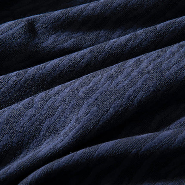 Buddha Stones Fall Simple Cotton Fleece Lined Men's Mid-length Coat Clothing (Extra 30% Off | USE CODE: FS30) - image 10