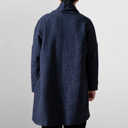 Buddha Stones Fall Simple Cotton Fleece Lined Men's Mid-length Coat Clothing (Extra 30% Off | USE CODE: FS30) - image 2