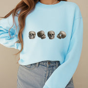 Buddha Stones Tibetan The Lord Of The Corpse Forest Skulls Pattern Fleece Lined Sweatshirt