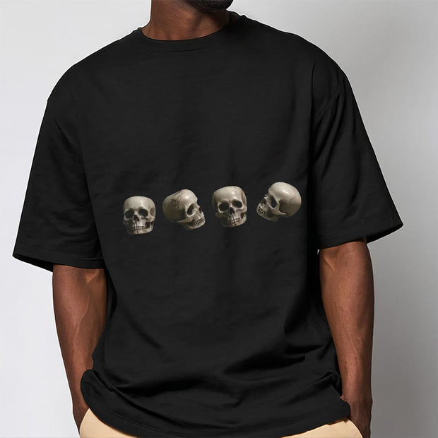 Buddha Stones Tibetan The Lord Of The Corpse Forest Skulls Pattern Tee T-shirt T-Shirts BS 1