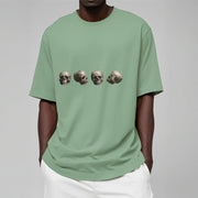 Buddha Stones Tibetan The Lord Of The Corpse Forest Skulls Pattern Tee T-shirt T-Shirts BS 16