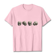 Buddha Stones Tibetan The Lord Of The Corpse Forest Skulls Pattern Tee T-shirt T-Shirts BS Light Pink 2XL