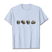 Buddha Stones Tibetan The Lord Of The Corpse Forest Skulls Pattern Tee T-shirt T-Shirts BS Light Cyan 2XL