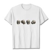 Buddha Stones Tibetan The Lord Of The Corpse Forest Skulls Pattern Tee T-shirt T-Shirts BS White 2XL