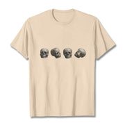 Buddha Stones Tibetan The Lord Of The Corpse Forest Skulls Pattern Tee T-shirt T-Shirts BS Bisque 2XL