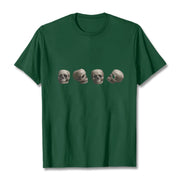 Buddha Stones Tibetan The Lord Of The Corpse Forest Skulls Pattern Tee T-shirt T-Shirts BS Forest Green 2XL