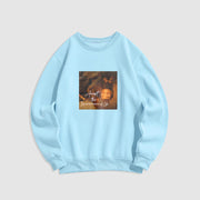 Buddha Stones Accept the Impermanence of Life The Lord Of The Corpse Forest Fleece Lined Sweatshirt Sweatshirt BS LightCyan 2XL