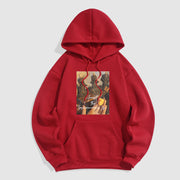 Buddha Stones Accept the Impermanence of Life The Lord Of The Corpse Forest Skulls Fleece Lined Hoodie Hoodie BS Red 2XL