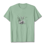 Buddha Stones Tibetan The Lord Of The Corpse Forest Skulls Pendant Clouds Design Tee T-shirt T-Shirts BS Pale Green 2XL