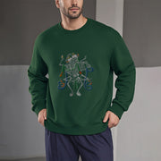 Buddha Stones Tibetan The Lord Of The Corpse Forest Design Fleece Lined Sweatshirt Sweatshirt BS 16