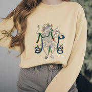 Buddha Stones Tibetan The Lord Of The Corpse Forest Design Fleece Lined Sweatshirt Sweatshirt BS 29