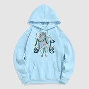 Buddha Stones Tibetan The Lord Of The Corpse Forest Design Fleece Lined Hoodie Hoodie BS LightCyan 2XL