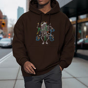 Buddha Stones Tibetan The Lord Of The Corpse Forest Design Fleece Lined Hoodie Hoodie BS 27