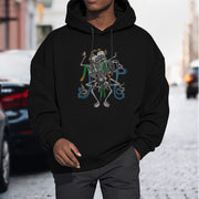 Buddha Stones Tibetan The Lord Of The Corpse Forest Design Fleece Lined Hoodie Hoodie BS 1