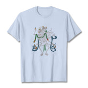 Buddha Stones Tibetan The Lord Of The Corpse Forest Design Tee T-shirt T-Shirts BS Light Cyan 2XL