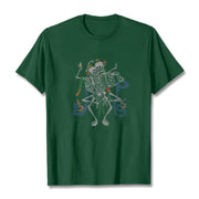 Buddha Stones Tibetan The Lord Of The Corpse Forest Design Tee T-shirt T-Shirts BS Forest Green 2XL