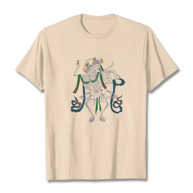 Buddha Stones Tibetan The Lord Of The Corpse Forest Design Tee T-shirt T-Shirts BS Bisque 2XL