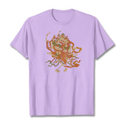 Buddha Stones Tibetan Colorful The Lord Of The Corpse Forest Pattern Tee T-shirt T-Shirts BS Plum 2XL