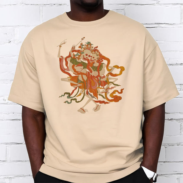 Buddha Stones Tibetan Colorful The Lord Of The Corpse Forest Pattern Tee T-shirt T-Shirts BS 1