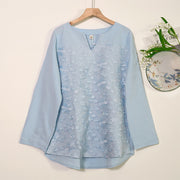 Buddha Stones V Neck Casual Long Sleeve Shirt Cotton Linen Women's Shirts