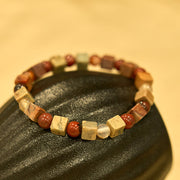 Buddha Stones Shoushan Stone Red Agate Prosperity Bracelet