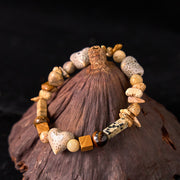 FREE Today: Protection Achievement Natural Dalmatian Jasper Stone Heart Shape Ceramics Bracelet