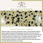 FREE Today: Protection Achievement Natural Dalmatian Jasper Stone Heart Shape Ceramics Bracelet