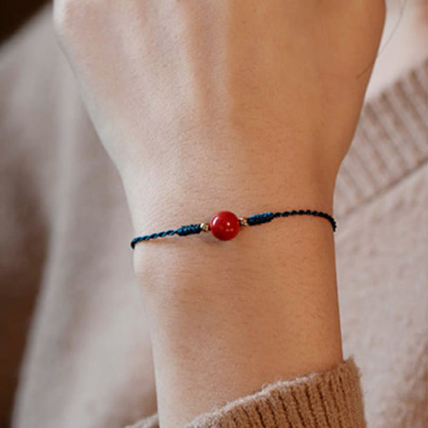 FREE Today: Calm Wisdom Handmade String Cinnabar Buckle Bracelet