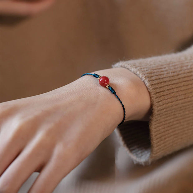 FREE Today: Calm Wisdom Handmade String Cinnabar Buckle Bracelet