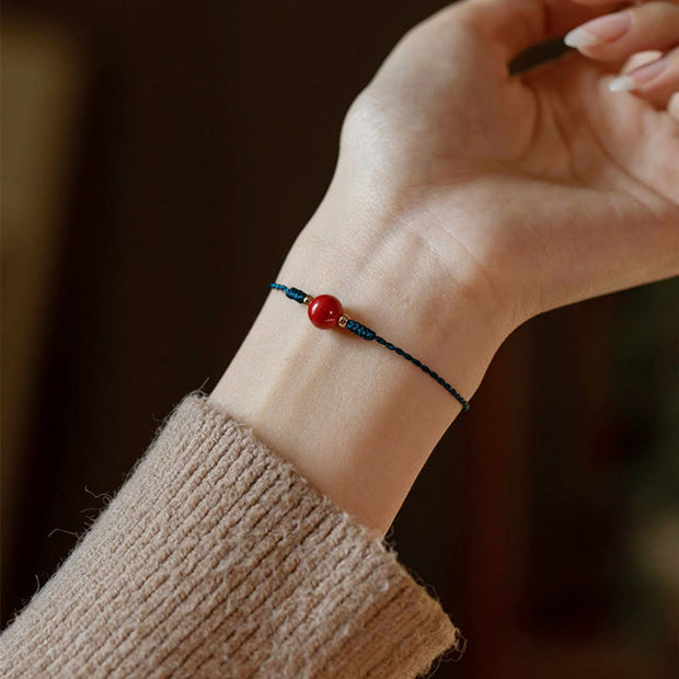 FREE Today: Calm Wisdom Handmade String Cinnabar Buckle Bracelet