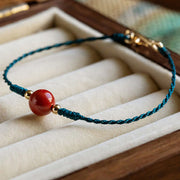 FREE Today: Calm Wisdom Handmade String Cinnabar Buckle Bracelet