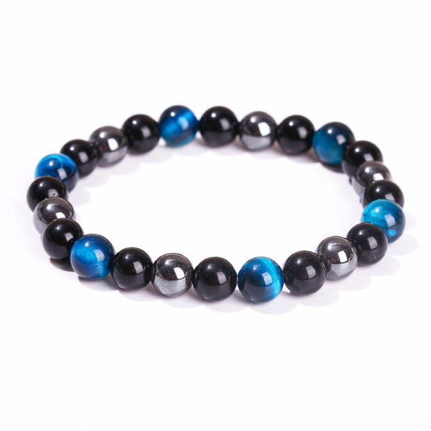 FREE Today: Support Powerful Natural Tiger's Eye Obsidian Hematite Bracelet FREE FREE 28