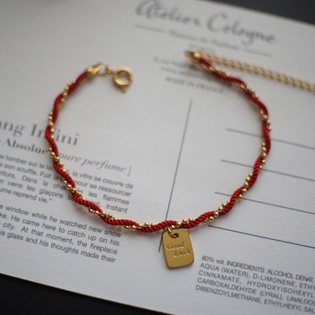 FREE Today: Connection Red String Gold Plated Copper Good Luck Bracelet