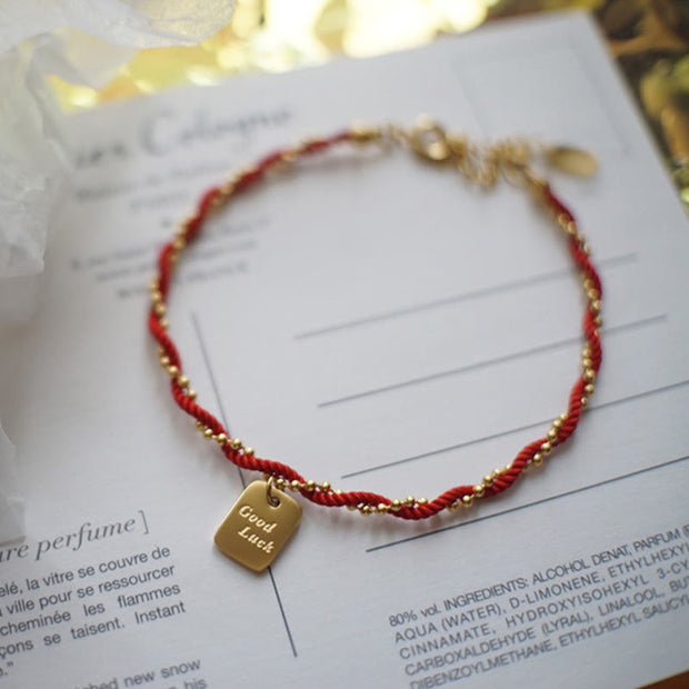 FREE Today: Connection Red String Gold Plated Copper Good Luck Bracelet