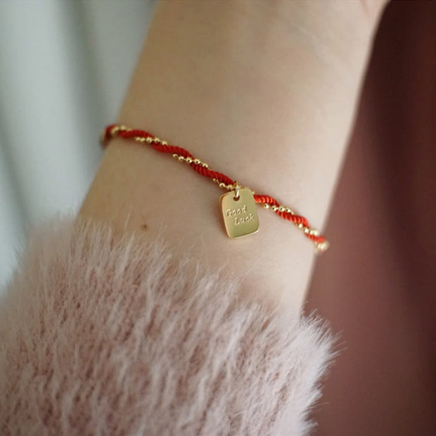 FREE Today: Connection Red String Gold Plated Copper Good Luck Bracelet