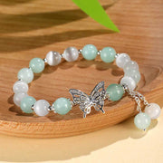 FREE Today: Love Support Chrysoberyl Cat's Eye Chalcedony Butterfly Bracelet