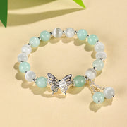 Buddha Stones Chrysoberyl Cat's Eye Chalcedony Butterfly Love Bracelet