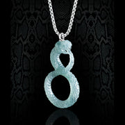 Buddha Stones 925 Sterling Silver Natural Jade Mamba Year Of The Snake Luck Necklace Pendant Necklaces & Pendants BS 3