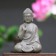 Buddha Stones Small Meditation Prayer Resin Buddha Statue Compassion Home Desk Decoration Decorations BS Buddha Statue 6.2*5.2*10.3cm