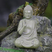 Buddha Stones Small Meditation Prayer Resin Buddha Statue Compassion Home Desk Decoration