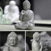 Buddha Stones Small Meditation Prayer Resin Buddha Statue Compassion Home Desk Decoration Decorations BS 4